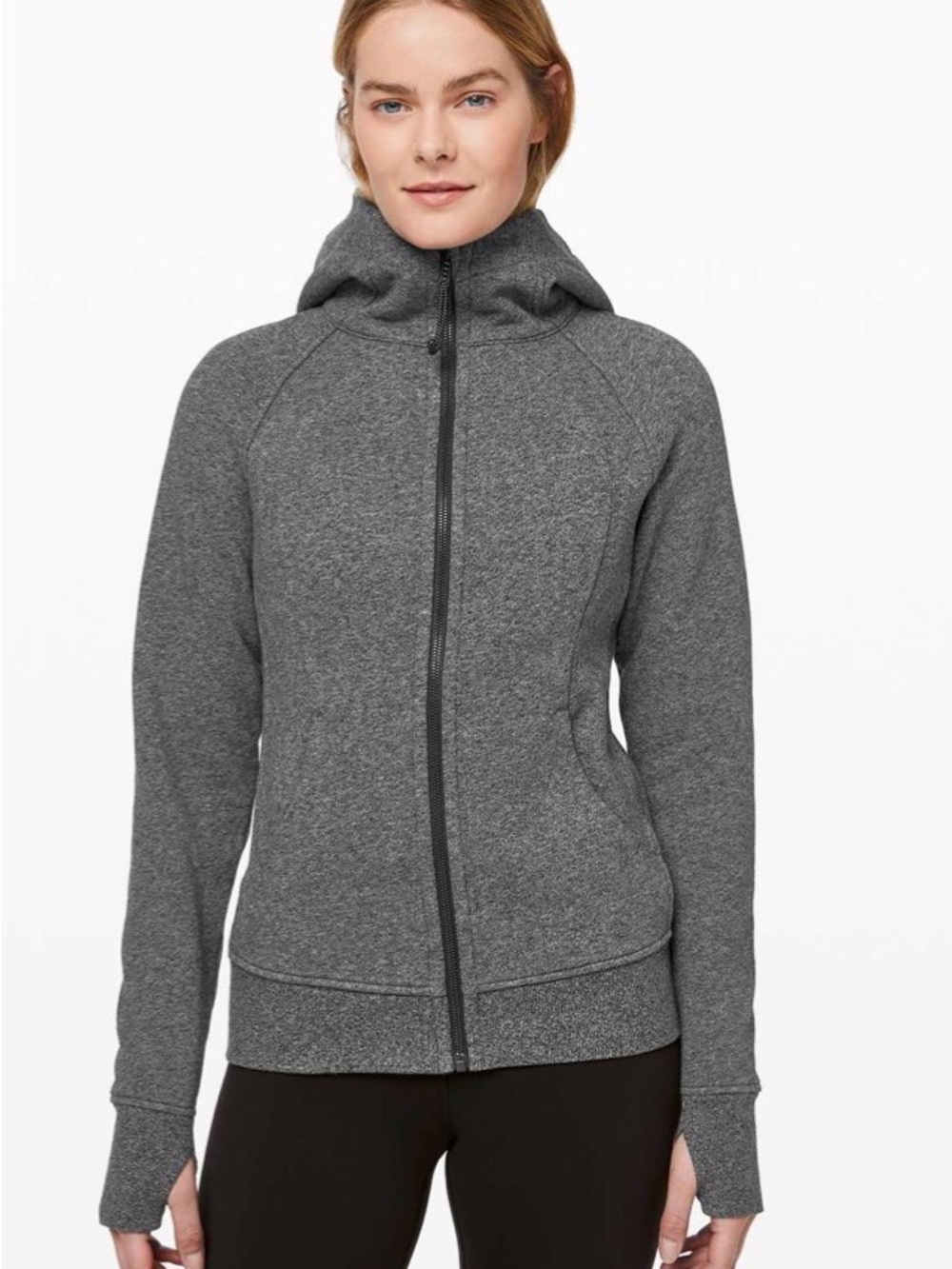 lululemon athletica Scuba Hoodie - Heathered Speckled Black size 6